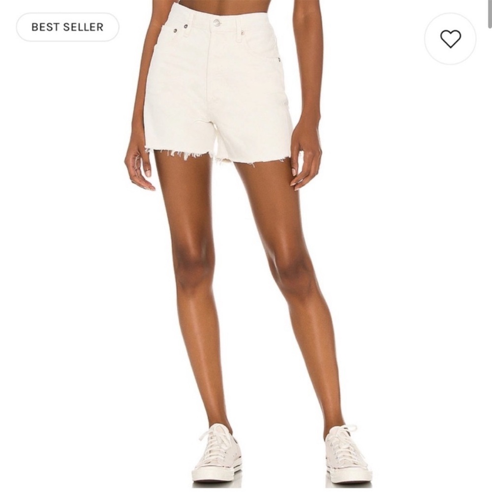 AGOLDE Dee Short in White, Size 28